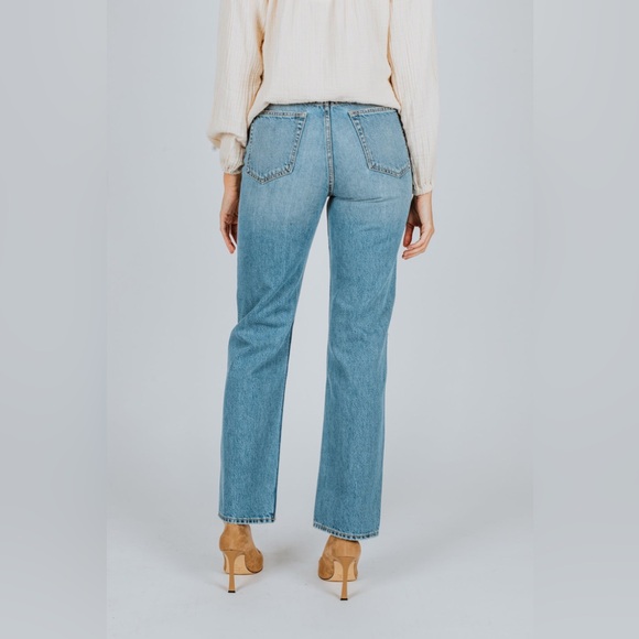 Rag & Bone Alex High Rise Straight Leg Jeans Light Wash Distressed 90s Denim 27 - Picture 6 of 12